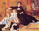 Famous Madame Paintings - Madame Georges Charpentier and her Children, Georgette and Paul